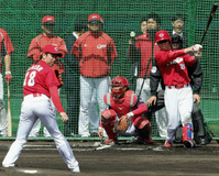 前田健太 シート打撃に登板