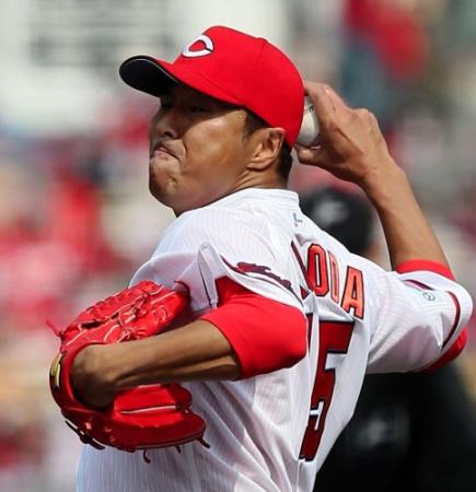 開幕前の最後の登板をした広島・黒田博樹＝マツダスタジアム（撮影・出月俊成）