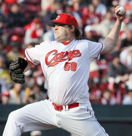 １回を無失点に抑えた広島　マイク・ザガースキー＝マツダスタジアム（撮影・北村雅宏）