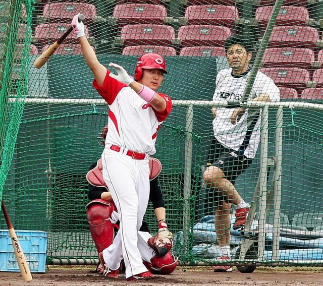 丸、不振脱出へ休日返上で打撃練習