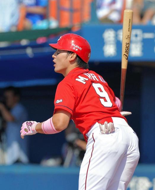 広島 逆転直後に丸が同点9号ソロ