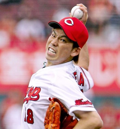 力投する広島先発の前田（撮影・北村雅宏）