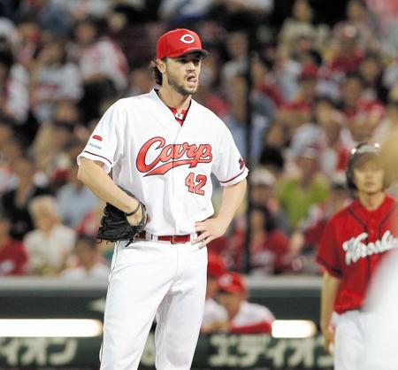 ８回逆転を許し、ガックリのジョンソン＝マツダスタジアム