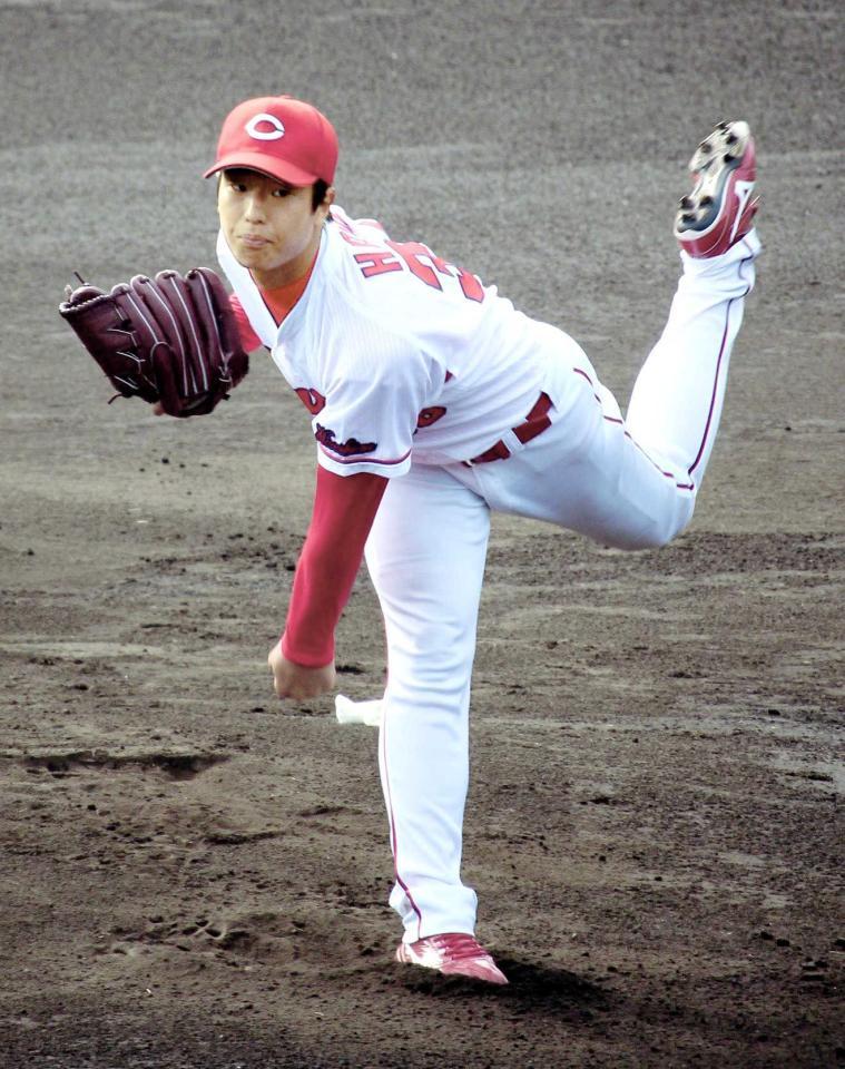 　１回無失点と好投した塹江