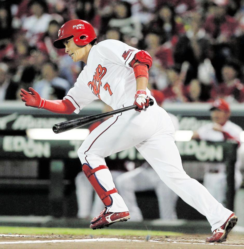 　堂林は“卵トレ”で筋力アップを目指す