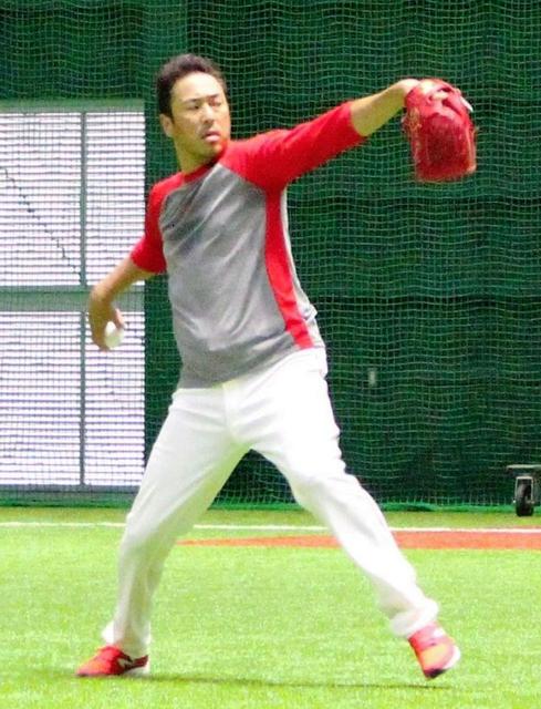 黒田、４日連続の投球練習　変化球確認