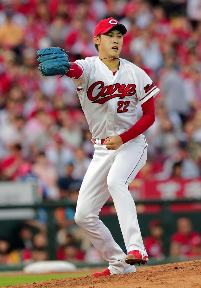 ４回、中村恭雄平に２点適時打を打たれる