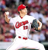 力投する先発の薮田（撮影・高部洋祐）