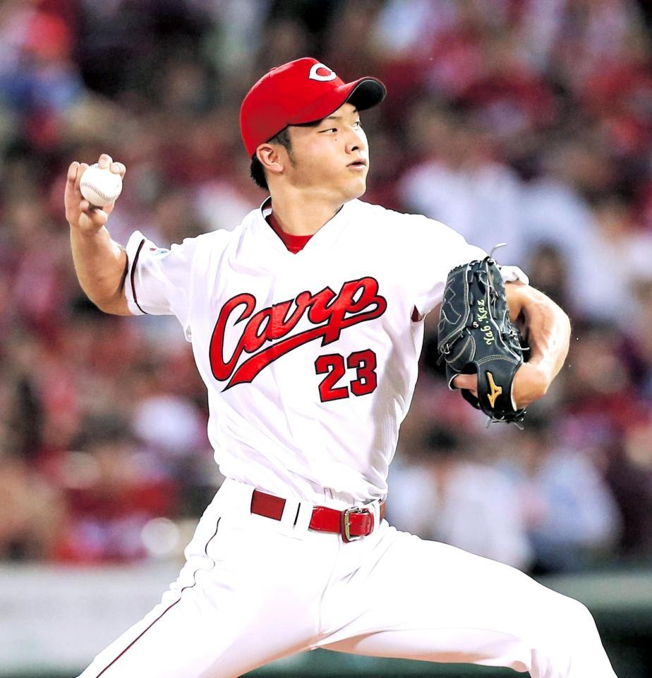 力投する先発の薮田（撮影・高部洋祐）