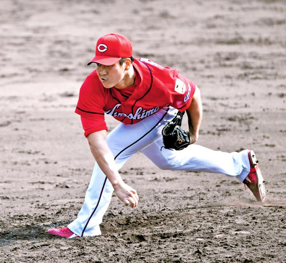 ２回を無失点に抑える好投を見せた加藤（撮影・持木克友）