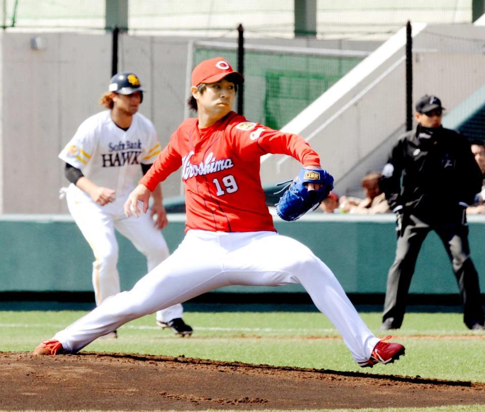 　６回を７安打１失点と好投した野村