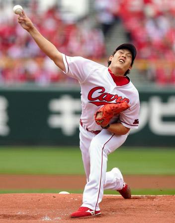 力投する広島・九里亜蓮＝マツダスタジアム（撮影・吉澤敬太）