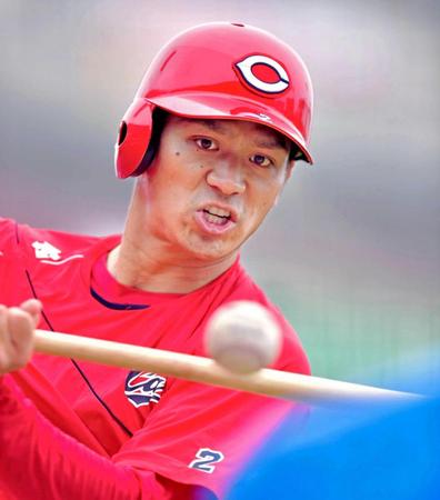 　１番打者としてチームを引っ張る田中