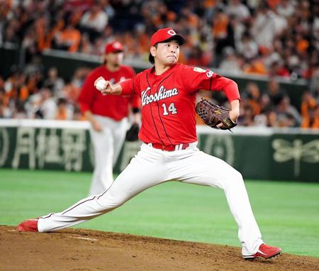 巨人戦に先発した広島・大瀬良＝東京ドーム（撮影・堀内翔）