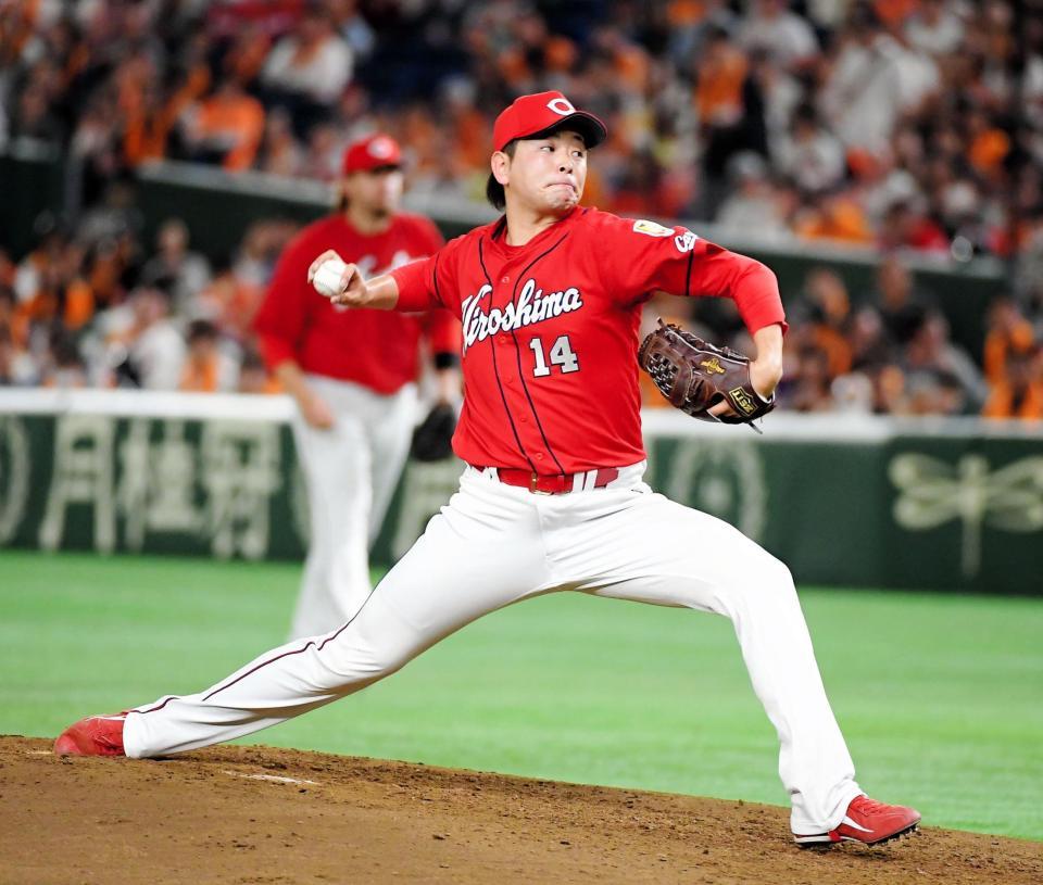 巨人戦に先発した広島・大瀬良＝東京ドーム（撮影・堀内翔）