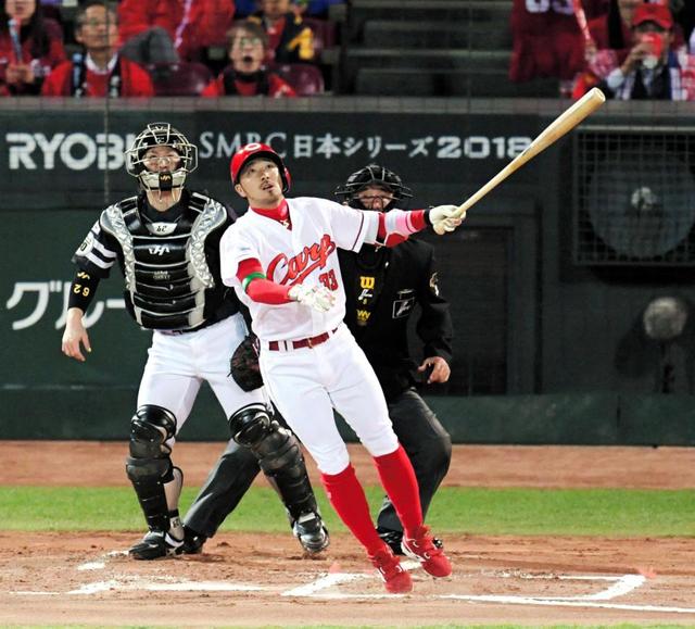 菊池、日本Ｓ初本塁打「積極的に行った」 ４時間３８分の死闘はドロー