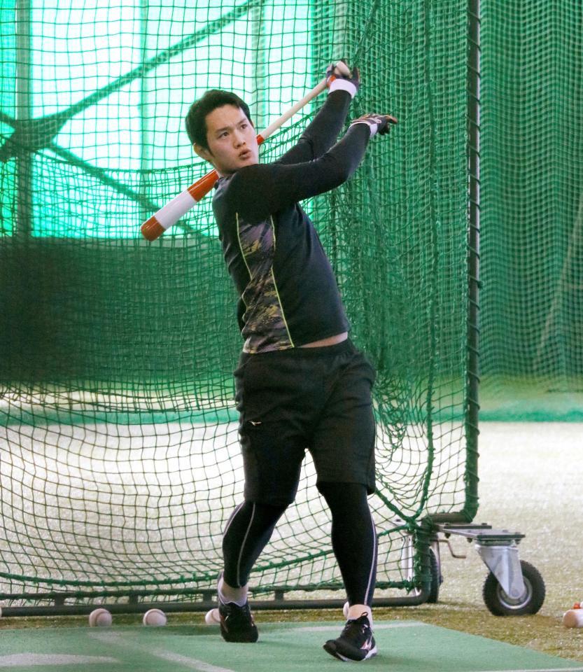 打撃練習する正随　