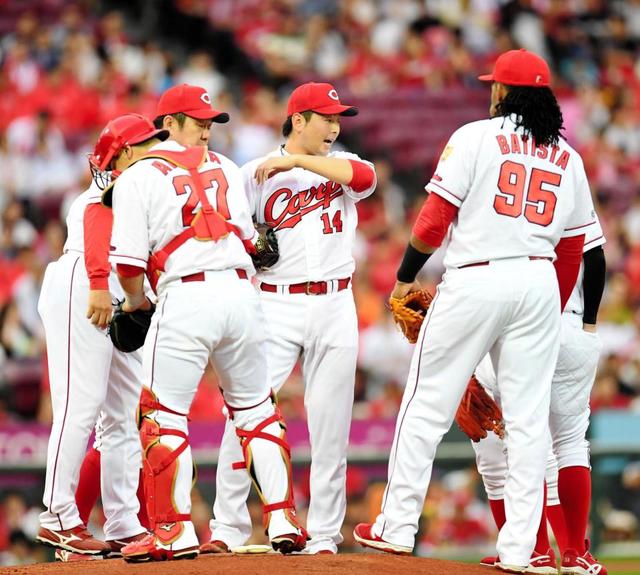 大瀬良　今季最短の４回５失点ＫＯ　菅野とのエース対決でらしさ発揮できず…