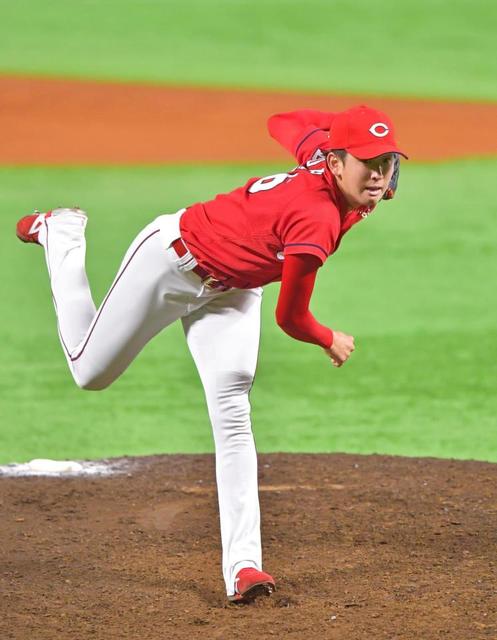 広島・遠藤淳志、開幕ローテへ2回1安打無失点「1年間、投げ切る」