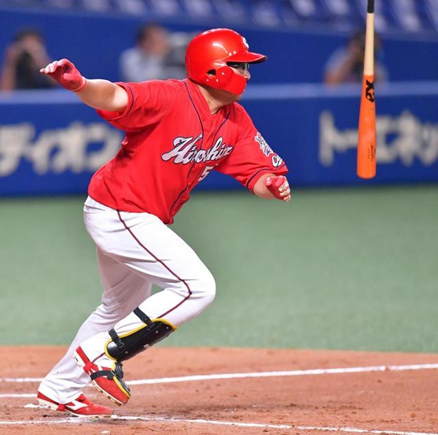 広島・松山が今季初スタメンでマルチ「打点を挙げられたのはよかった」