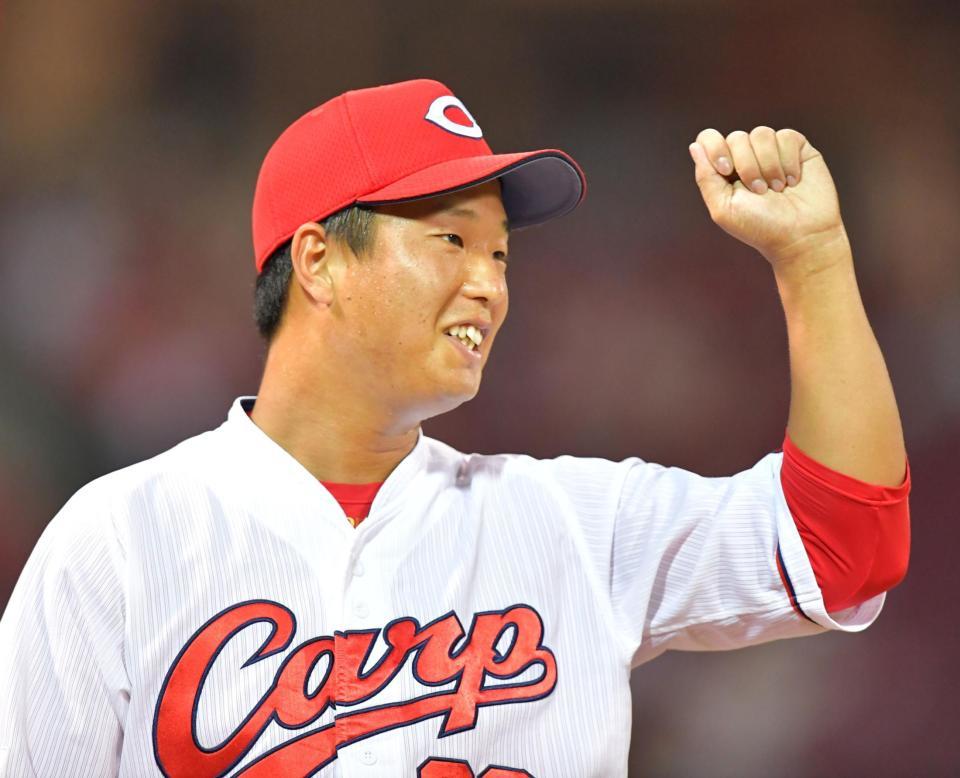 ８回表から登板し、２イニングを無失点に抑えた広島・塹江敦哉＝マツダスタジアム（撮影・立川洋一郎）