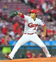 ＤｅＮＡを相手に２勝目を挙げた床田＝マツダスタジアム（撮影・立川洋一郎）