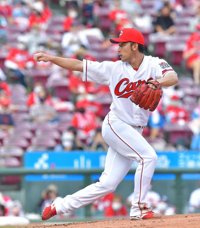 　６回１失点の好投で２勝目を挙げた中村祐