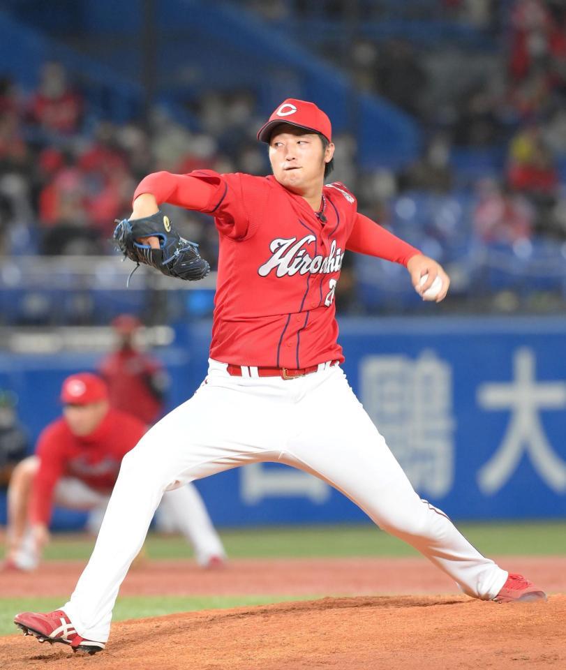 ヤクルト戦に先発した床田（撮影・堀内翔）