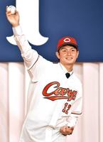 　爽やかな表情で抱負を語った大道（撮影・立川洋一郎）  