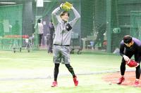 広島・合同自主トレに合流した森下