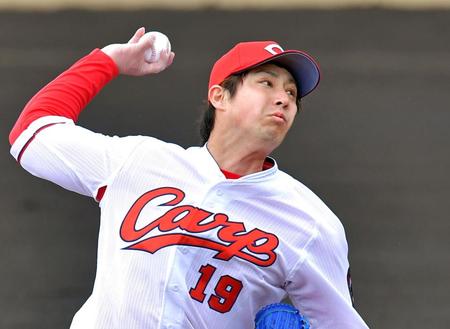 先発で３回を投げ、１安打無失点の好投を見せた野村（撮影・立川洋一郎）