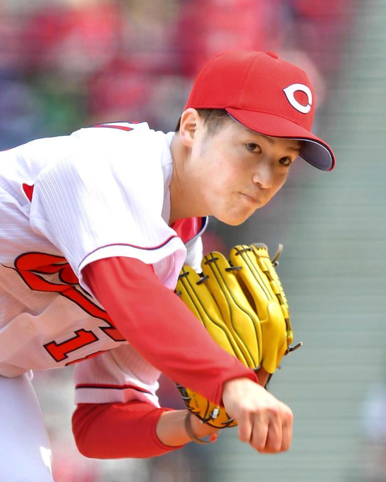 　先発して４回を投げ、無安打無失点の好投を見せた森下