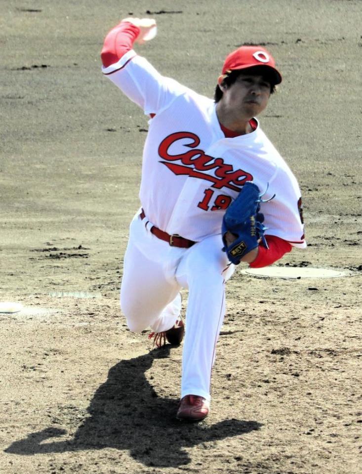 　５回３安打無失点と好投した野村