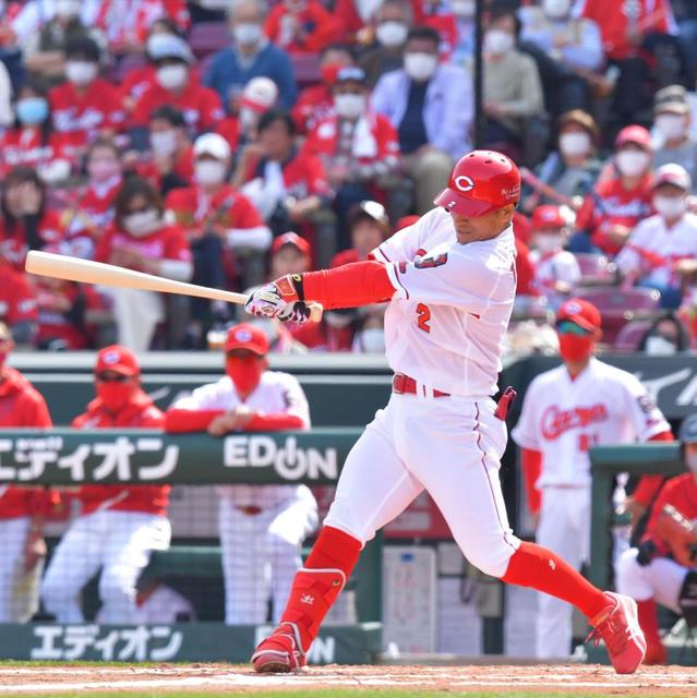 広島　田中広輔の初回先頭打者弾で同点に「ファーストストライクからしっかりと」