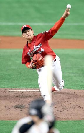 　２回、中島と対戦する高橋昂（撮影・佐藤厚）