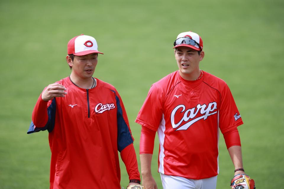 　１軍に合流した大瀬良