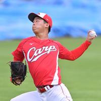 登板に向けて調整する玉村（撮影・立川洋一郎）