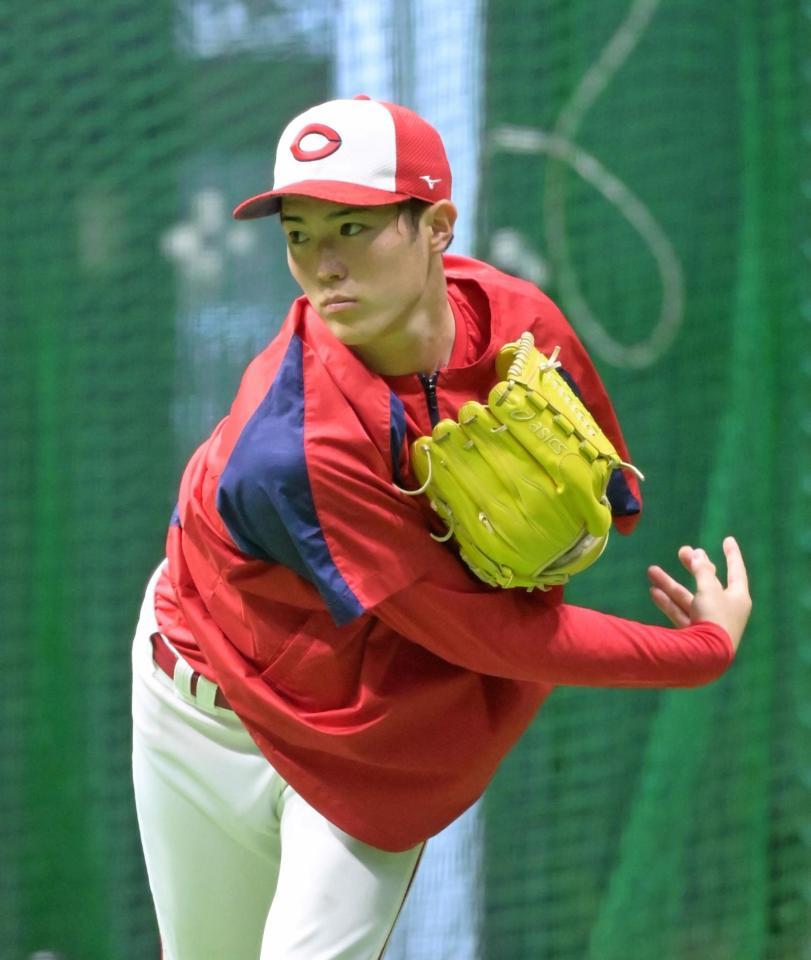 チームに合流し練習する森下（撮影・立川洋一郎）