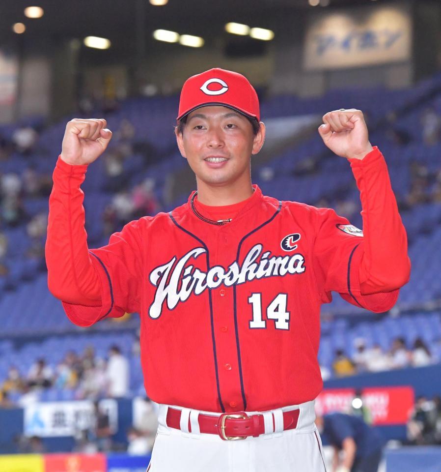 　７回１失点で４勝目を挙げた大瀬良（撮影・立川洋一郎）
