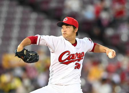 　力投する床田（撮影・山口登）