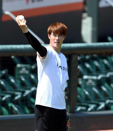 　２４歳になって初の登板に燃える森下（撮影・山口登）