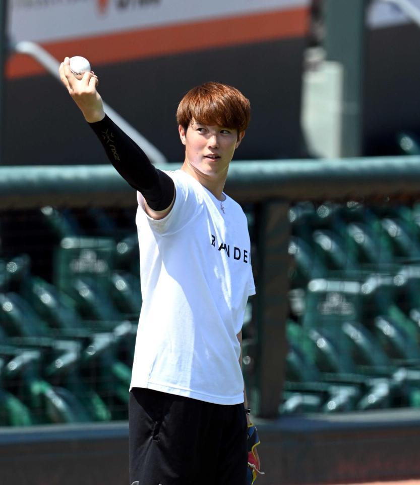 　２４歳になって初の登板に燃える森下（撮影・山口登）