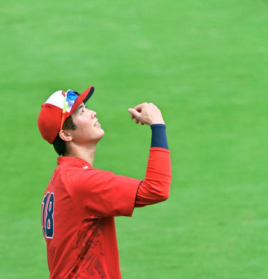 投手指名練習に参加して調整する森下　