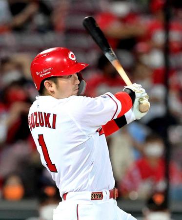 ６年連続でベストナインを獲得した広島・鈴木誠