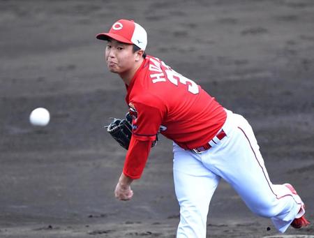 　４回から登板し、無失点に抑える好投を見せた塹江（撮影・北村雅宏）