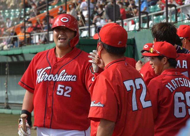 広島ドラ６ 末包がオープン戦チーム１号 ポスト誠也期待の大砲に待望の一発 広島カープ デイリースポーツ Online