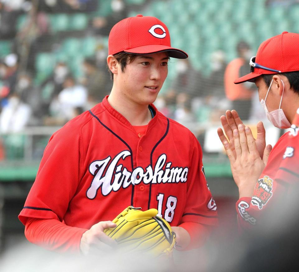 ６回から登板し３回１失点の森下