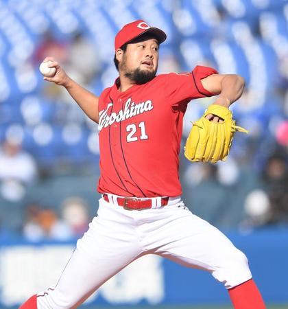 　６回から登板し１イニングをピシャリと抑えた中崎（撮影・開出牧）