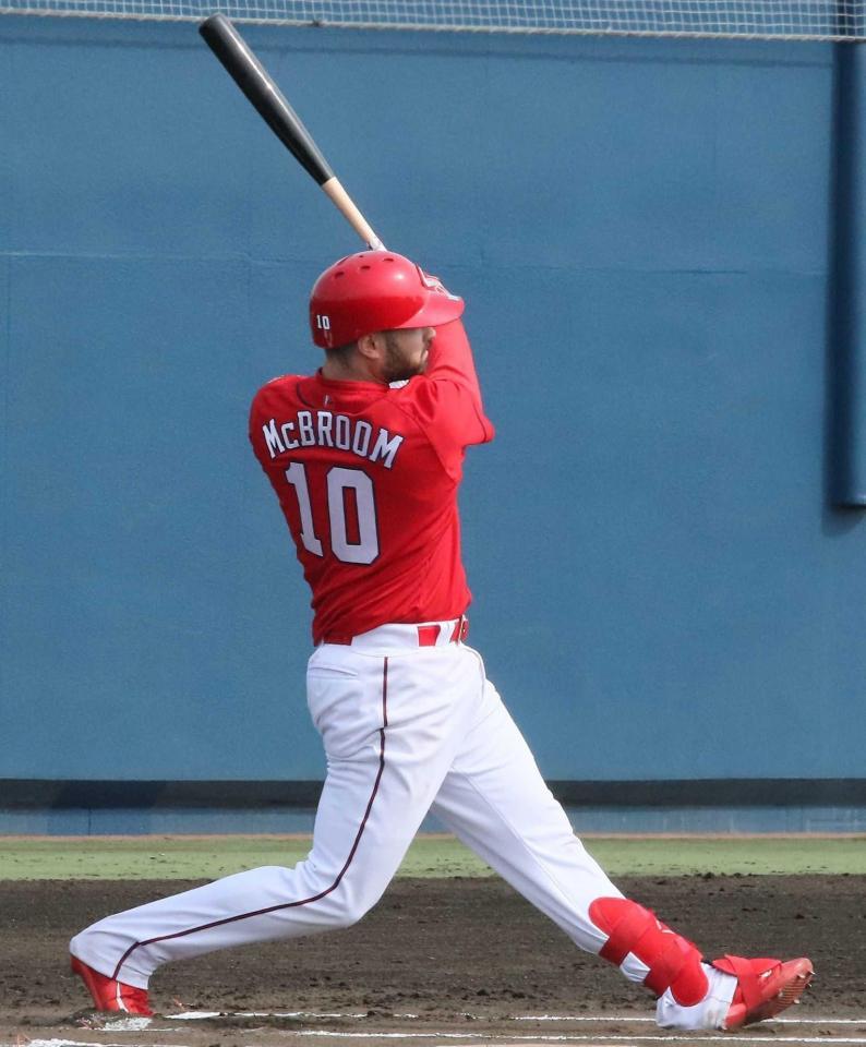 　“来日初本塁打”を放ったマクブルーム