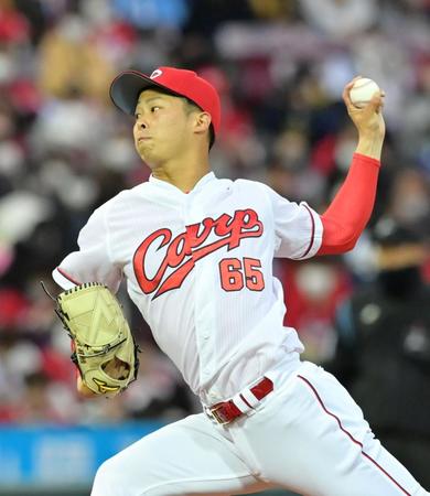 　阪神打線を相手に力投する先発の玉村（撮影・立川洋一郎）